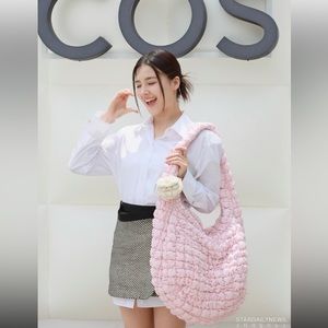 COS Pink Quilted Oversized Bag NWT